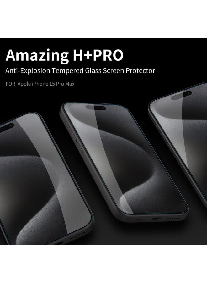 Nillkin Amazing H+ Pro tempered glass screen protector for Apple iPhone 15 Pro Max 6.7 (2023) - Transparent - Image 4