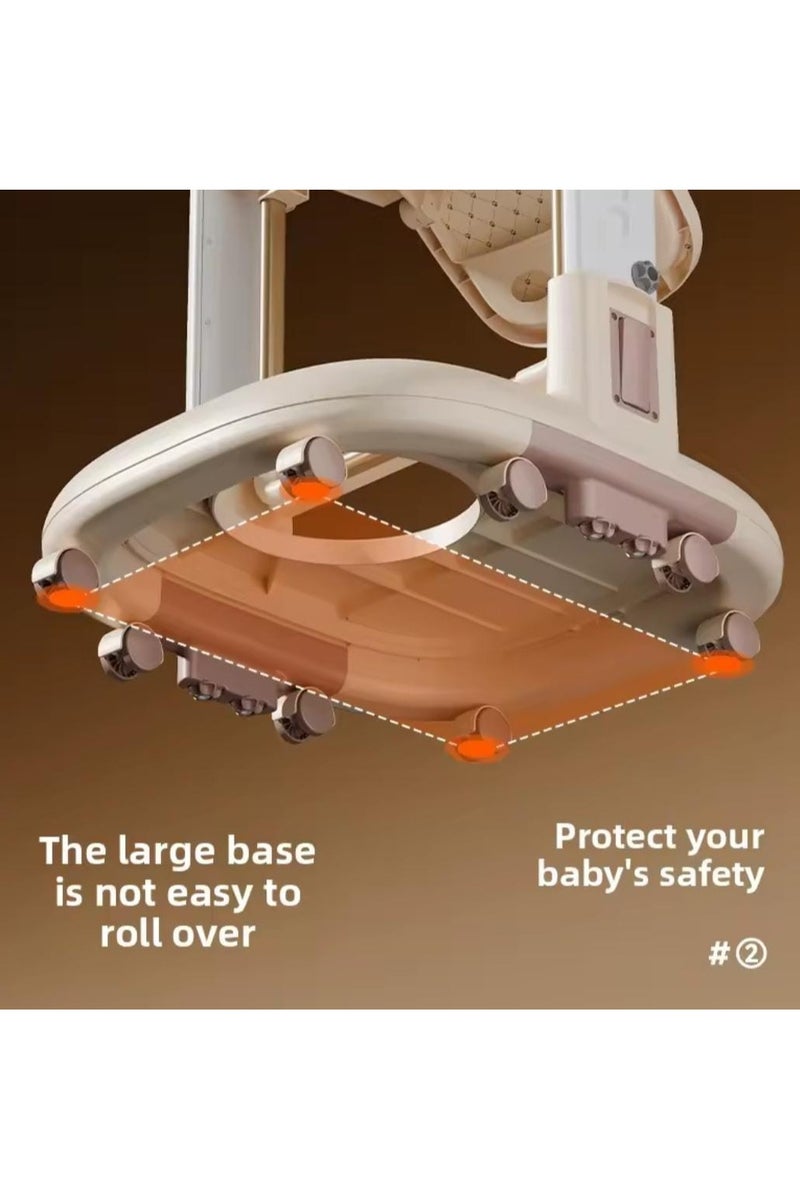 امبريلا كرسي طعام مرتفع للأطفال من امبريلا 3 في 1 كرسي طعام و مشاية وكرسي هزاز لون رمادي - Image 4