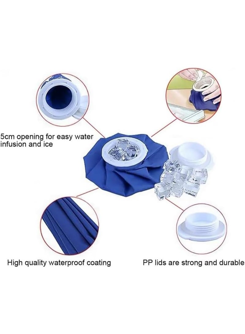 VIUAUAX Ice Pack for Injuries Reusable, Ice Bags Hot Water Bag for Hot & Cold Therapy and Pain Relief with Cover, No-Leak Elastic Breathable Ice Bag - Image 3