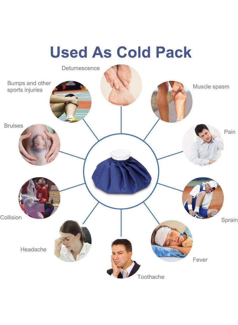 VIUAUAX Ice Pack for Injuries Reusable, Ice Bags Hot Water Bag for Hot & Cold Therapy and Pain Relief with Cover, No-Leak Elastic Breathable Ice Bag - Image 5