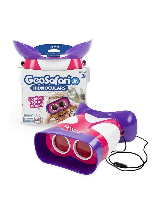 Educational Insights Geosafari Jr. Kidnoculars Pink Binoculars For Toddlers & Kids, Gift For Toddlers Ages 3+ - Image 1