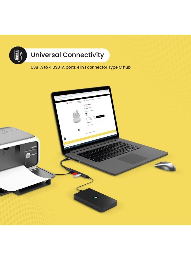 بورترونيكس موزع USB C Mport 31C USB C (4 في 1)، محول متعدد المنافذ من النوع C مع 1 × USB 3.0 و3 × منافذ USB 2.0، نقل بيانات بسرعة تصل إلى 5 جيجابت في الثانية عالي السرعة للكمبيوتر المحمول والماك بوك والكمبيوتر الشخصي (رمادي) - Image 2
