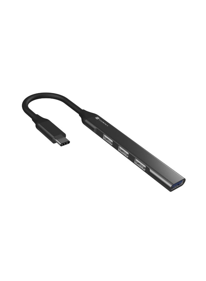 بورترونيكس موزع USB C Mport 31C USB C (4 في 1)، محول متعدد المنافذ من النوع C مع 1 × USB 3.0 و3 × منافذ USB 2.0، نقل بيانات بسرعة تصل إلى 5 جيجابت في الثانية عالي السرعة للكمبيوتر المحمول والماك بوك والكمبيوتر الشخصي (رمادي) - Image 1