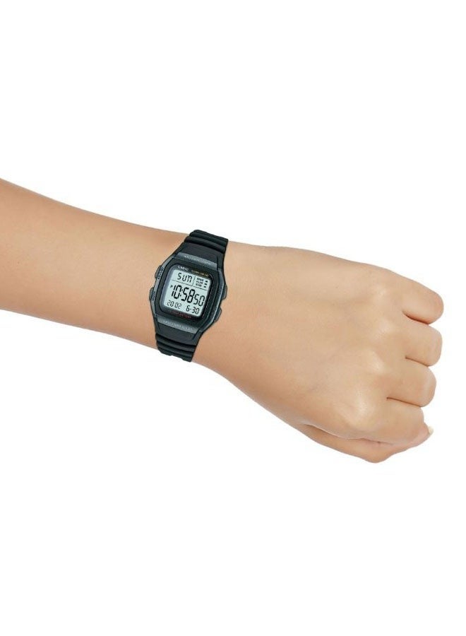 كاسيو W-96H-1BVDF ساعة رقمية مقاومة للماء للرجال، 36 ملم، أسود - Image 4