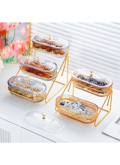 Elegant Transparent Candy Serving Trays with Diamond-Shaped Lids and Golden Storage Rack 17.5x19.5x19.8 cm - pzsku/Z18242EF77F7C1285870DZ/45/_/1737182970/444a20b0-d677-4936-9b26-d7ba683ac512