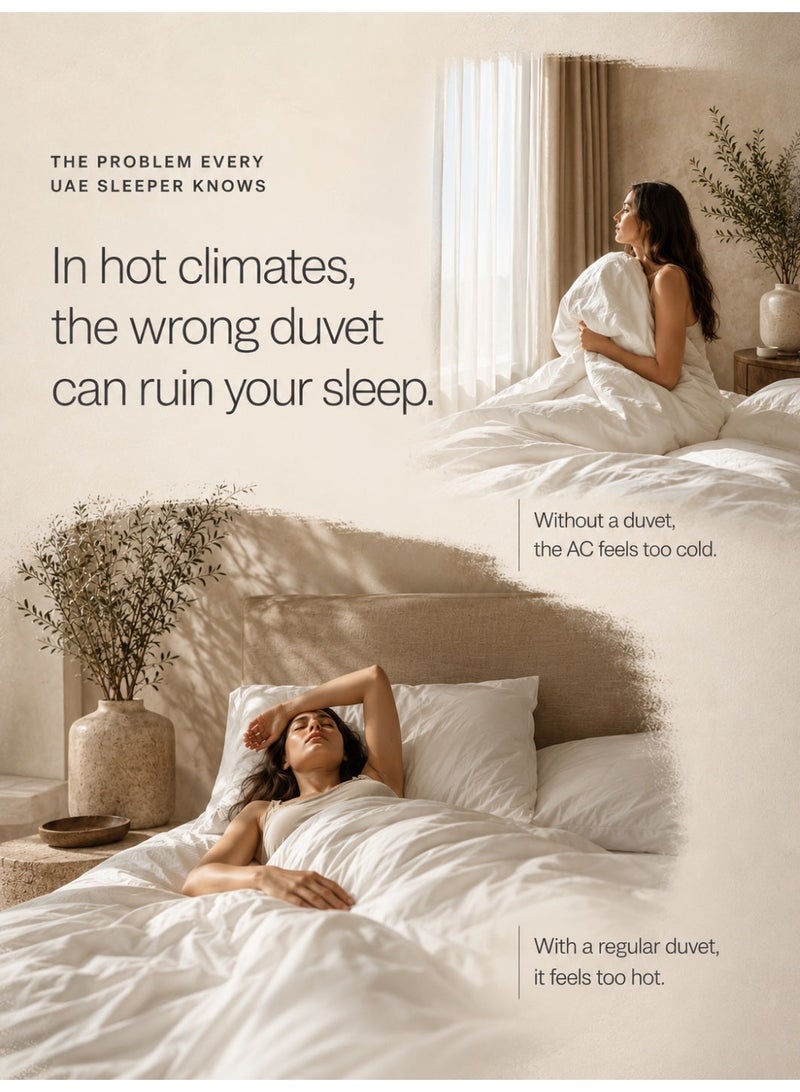 نوم جيد لحاف كوين من Good Sleep | 200×230 سم | حشوة فائقة النعومة بجودة الفنادق | منفوش وقابل للتنفس ومضاد للحساسية | أبيض | لحاف لجميع الفصول | صنع في دبي - Image 3
