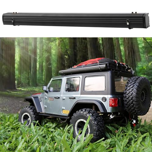 Vgoohobby 8.6" x8.6" RC Car Simulation Side Car Roof Top Tent Rain Canopy Sunshade Decoration Accessory Compatible with Traxxas TRX4 Axial SCX10 Tamiya Arrma D90 1/10 RC Crawler (Black) - Image 3