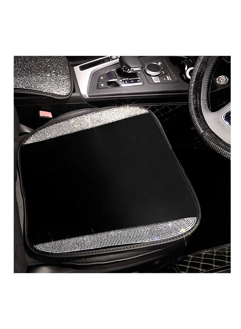 Stylish Rhinestone Seat Covers for Women Breathable Mesh Front Seat Protector Universal Fit for Most Cars White - Image 3