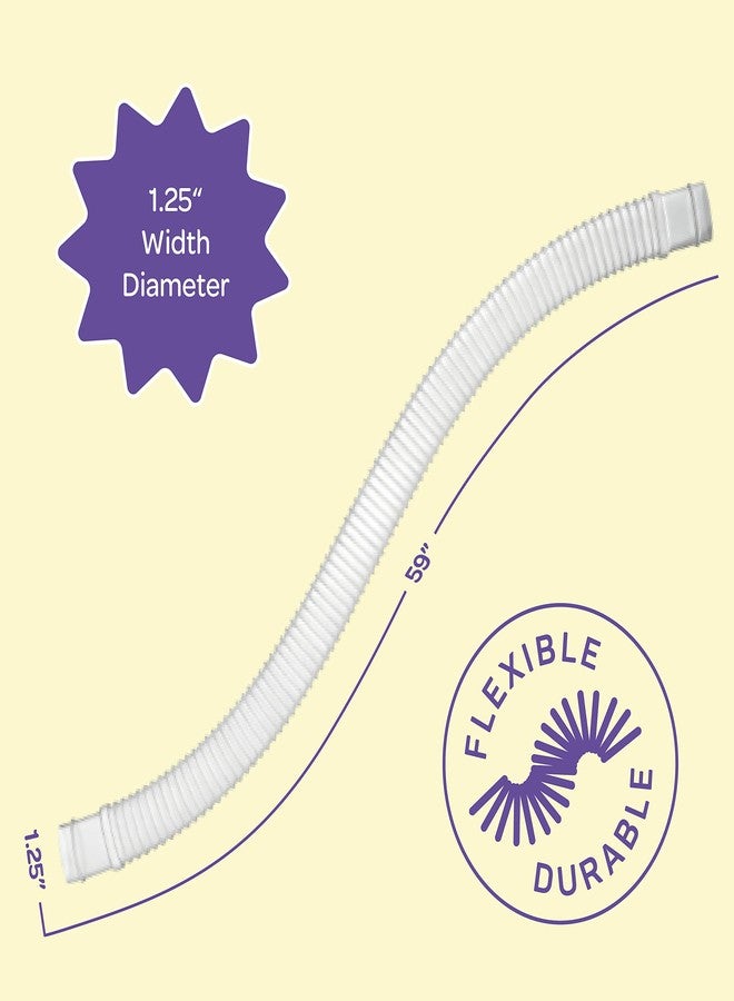 SEWANTA Replacement Hose For Above Ground Pools [Set of 2] 1.25" Diameter, 59" Long Accessory Pool Pump Replacement Hose - Filter Pump Hose Compatible with Intex Pump Models #607/#637 - Image 5