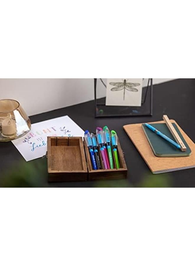 Schneider Slider Basic M Medium Ballpoint Pen 1.0 Mm Transparent Barrel Blue Ink Box Of 10 Pens 151103 - Image 2