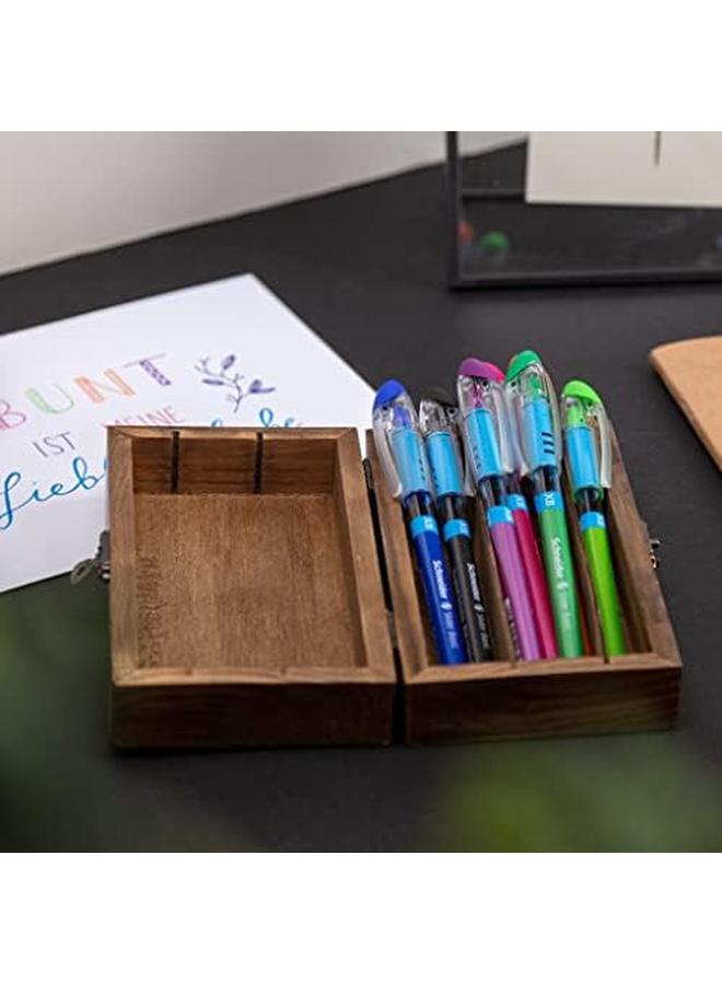 Schneider Slider Basic M Medium Ballpoint Pen 1.0 Mm Transparent Barrel Blue Ink Box Of 10 Pens 151103 - Image 3