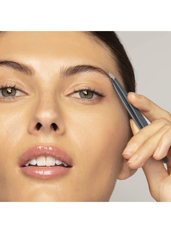 Tweezerman Stainless Steel Slant Tweezer - Eyebrow Tweezers for Women and Men (Blue Stone) - Image 5