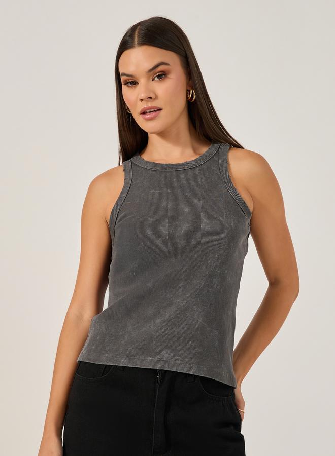 Styli Pack of 2 - Acid Washed Rib Knit Tank Top  - Image 3