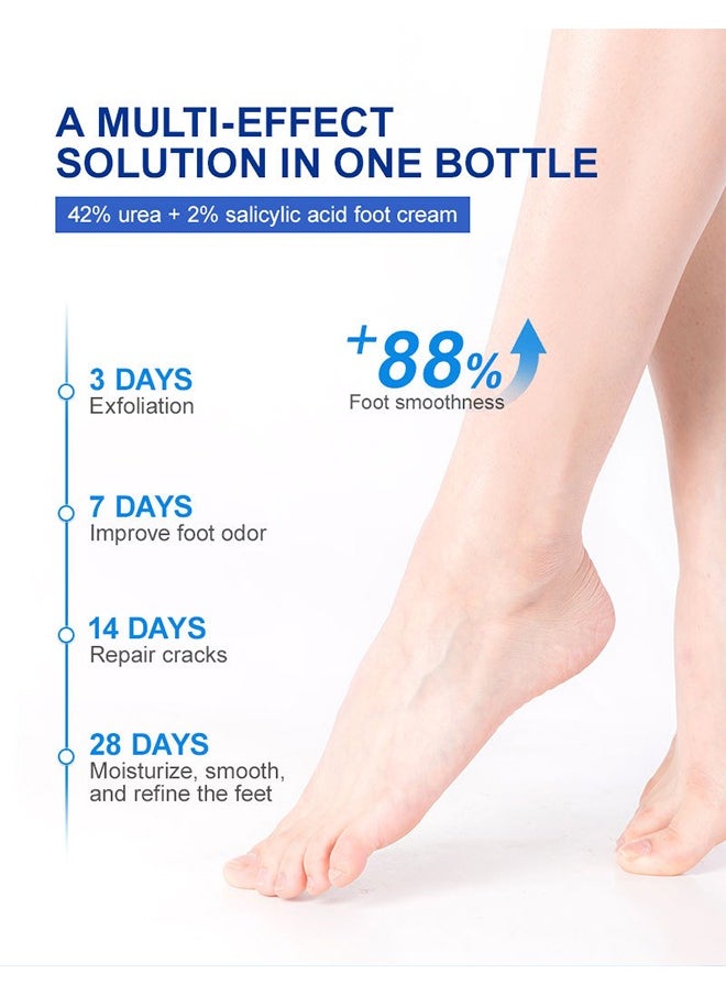 JoyPretty 42% Urea Foot Cream + 2% Salicylic Acid, Percent for Feet Maximum Strength , Callus Remover, Dead Skin Exfoliation, Hand & Foot Cream for Dry Cracked Hands,Elbows, Feet, Heels, Knees 50g  - Image 2