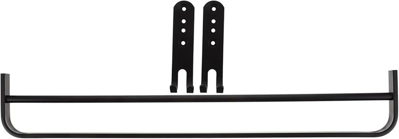 58cm Double Rod Towel Rack Wall Mounted with Dual Hooks for Bathroom and Kitchen Storage - Image 1