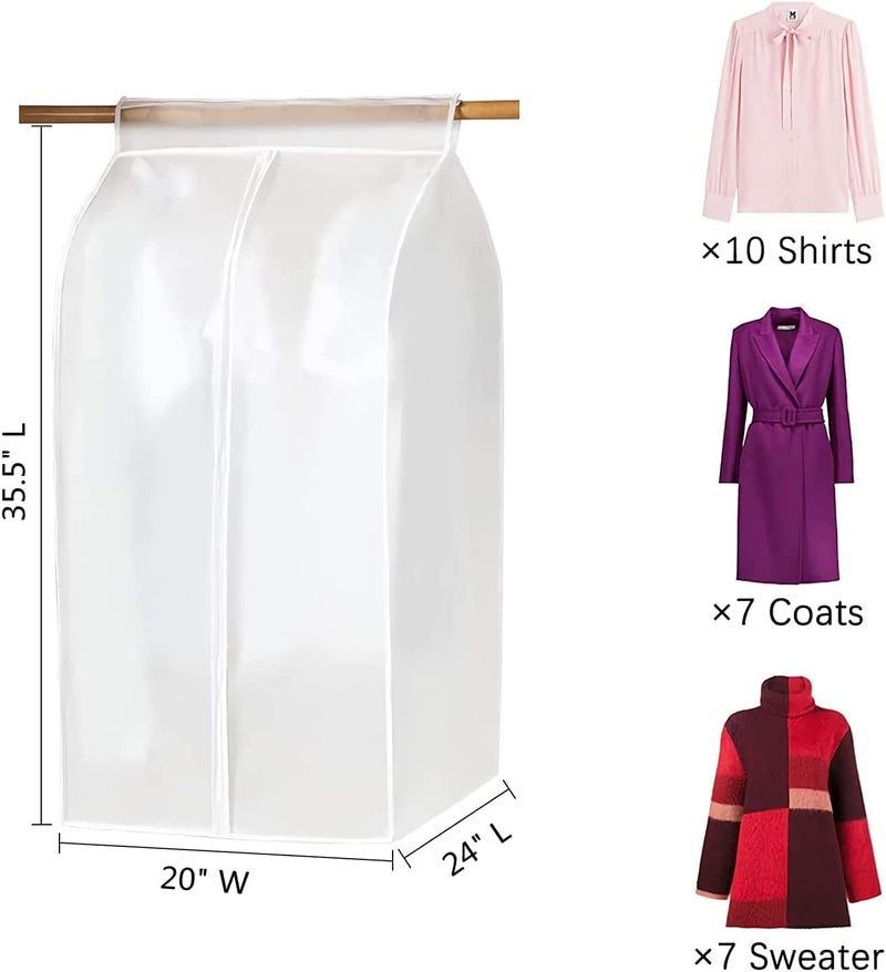 NILKANTH® Clothes Storage hanging Bag with Zip | Coat, Blazer, Suit, Saree Cover for Wardrobe | Moisture-Proof, Insect-Repellent, Large Capacity Clothing Organizer (Medium 90x60x30cm) - Image 2