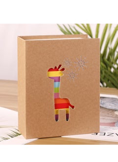 sokany 100-Pages 10.2x15.2cm  Animal Themed Baby Photo Album, Middle Capacity Family Wedding Picture Albums Photo Book, Self-stick Photos Hand Made DIY Albums, Memory Book Holds (Brown)  - Image 1