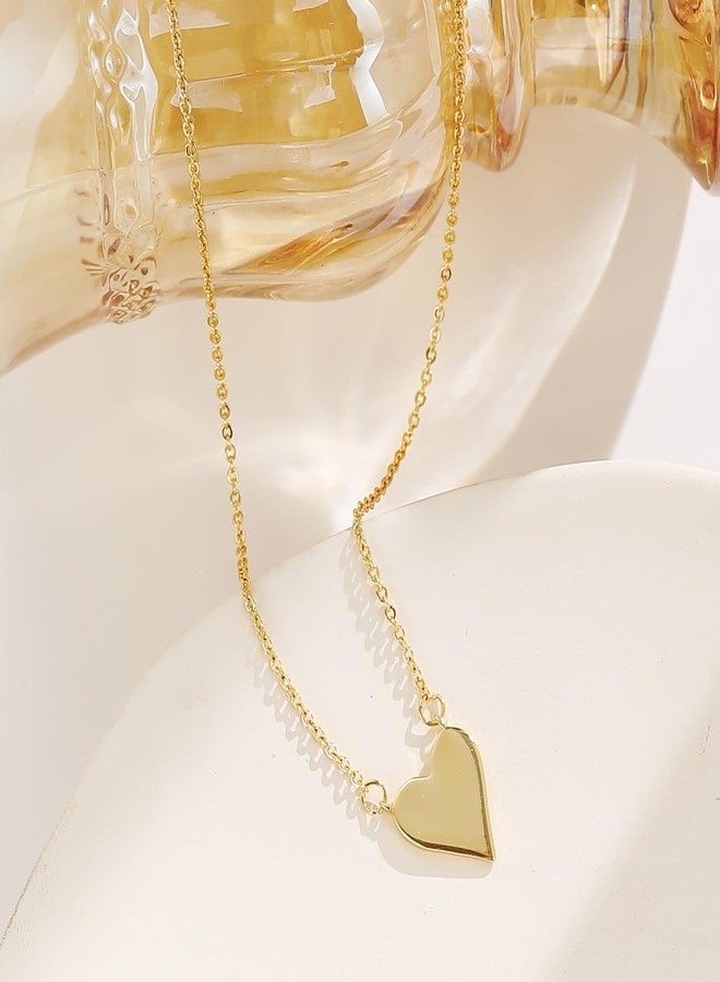 Collner 14K Gold Heart Pendant Necklace for Women Dainty Star Necklace Tiny Evil Eye Choker Necklace Boho Crescent Moon Necklace Minimalist Jewelry - Image 4