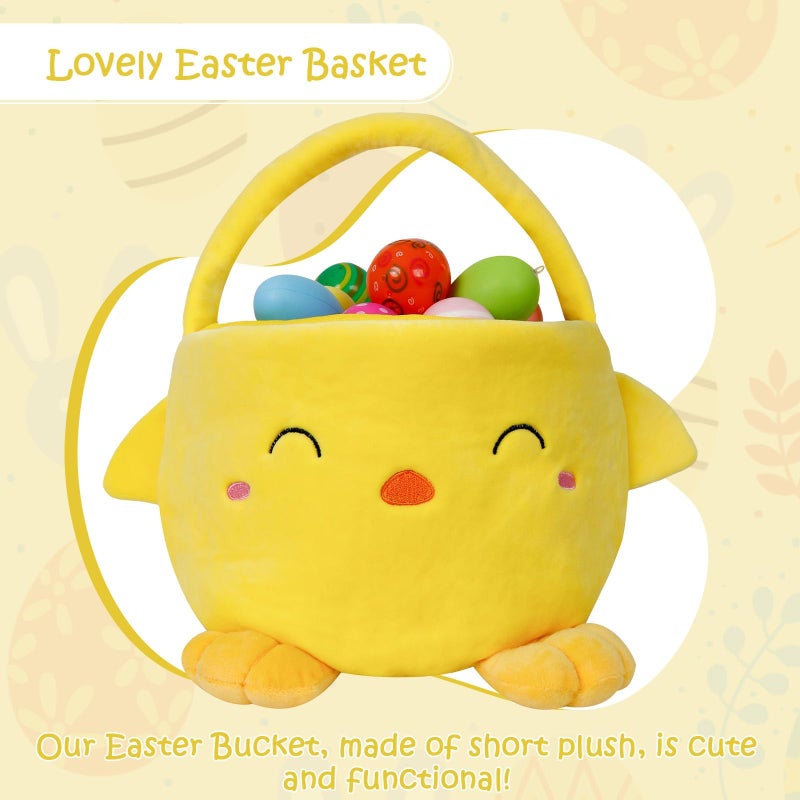 Wepop Easter Baskets for Kids, Cute Chick Easter Egg Buckets Huting Festivals Gift for Girls Boys - Image 2