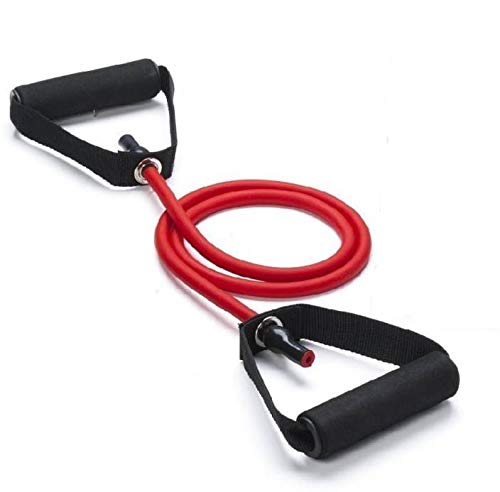 KD Sports KD Resistance Band Toning Tube with Door Anchor (15-50 lbs) Light, Medium, Heavy & E Heavy for Exercise Home Workout, Strength Training and Weight Loss(Medium, Red) - Image 1
