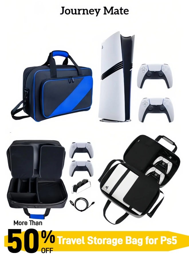 Journey Mate Travel Storage Bag for Ps5, Shoulder Bag For Playstation 5 Console & Accessories, Large Capacity Accessories  - Image 1