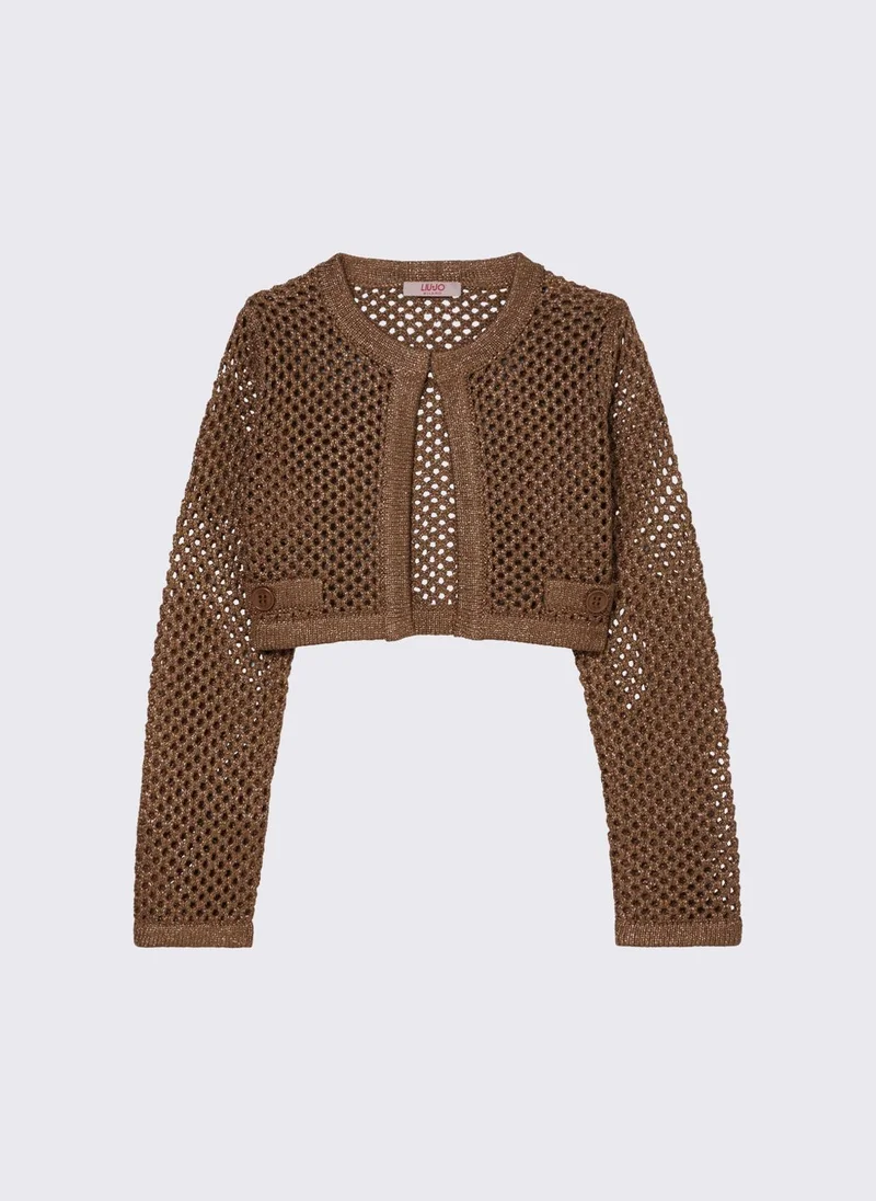 ليو جو Mesh cardigan