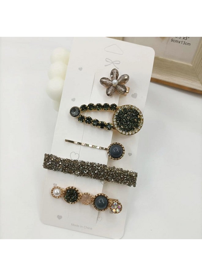 Pactiv PACTIV 2 Set Handmade Pearls Hair Clips Pin for Women Fashion Geometric Flower Barrettes Headwear Girls Sweet Hairpins Hair Accessories PACK OF 10 - Image 2
