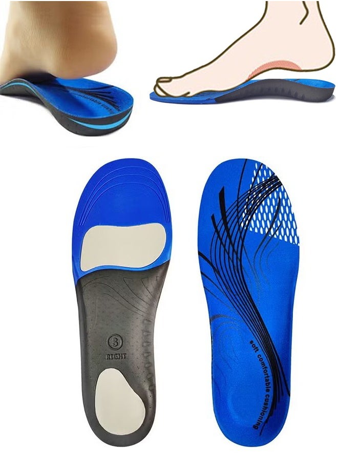 Generic Arch Support Orthotic Insoles, Full-Length Orthopedic Insoles for Plantar Fasciitis, Shock Absorption Cushioning Function Inserts for Flat Feet Heel Spurs Foot Pain overpronation Men Women (M 42-44)  - Image 1
