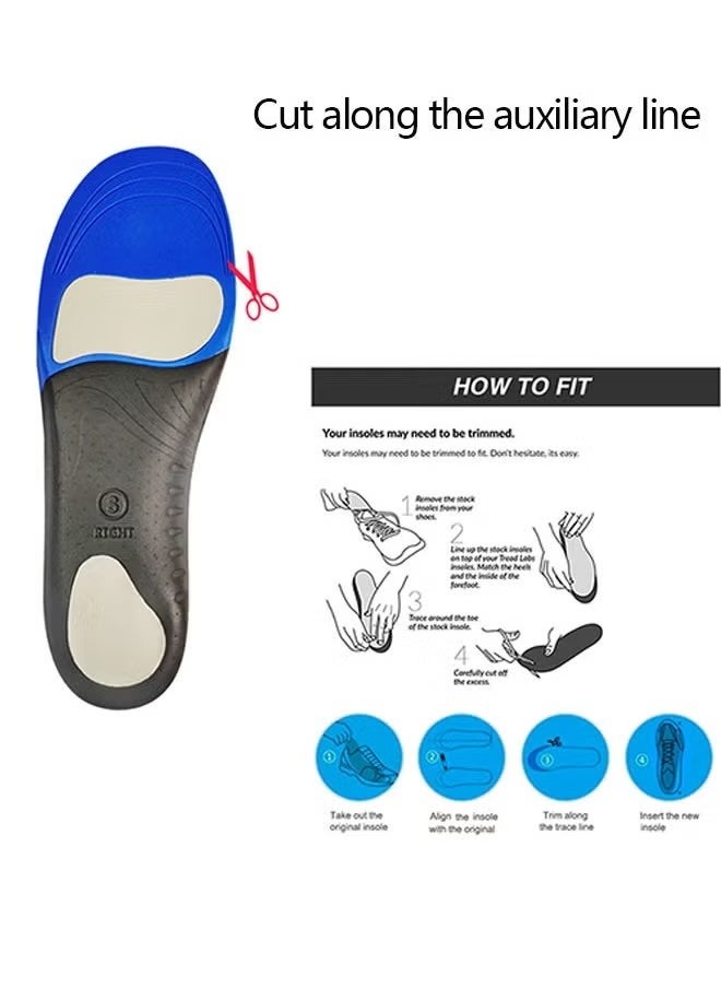 Generic Arch Support Orthotic Insoles, Full-Length Orthopedic Insoles for Plantar Fasciitis, Shock Absorption Cushioning Function Inserts for Flat Feet Heel Spurs Foot Pain overpronation Men Women (M 42-44)  - Image 5