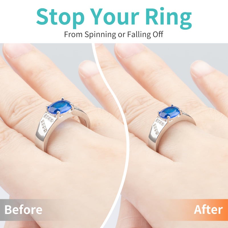 Ottemax Ring Sizers for Loose Rings, 8 Pack 8 Sizes, Ring Size Adjuster, Invisible Ring Guards for Women and Men, Resizer with Polishing Clothï¼ŒFits Bands Width to 1-8mm - Image 3