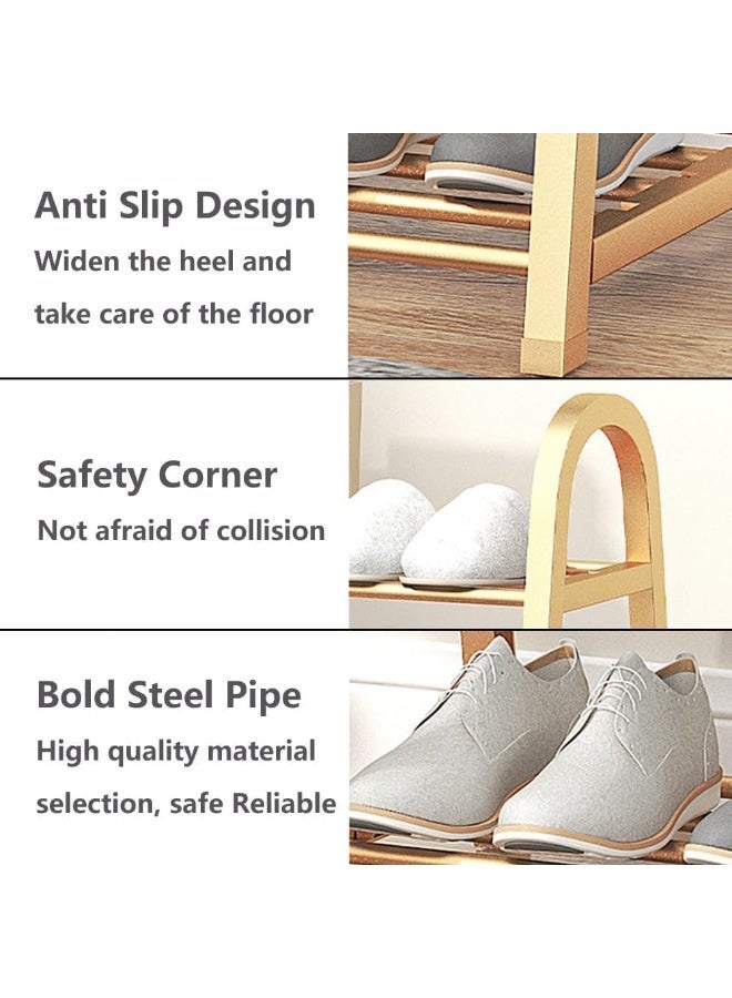 توريسيك رف أحذية على شكل حرف A رف أحذية قائم بذاته مكون من 4 طوابق - متين ومتين وقابل للتكديس لفترة طويلة للخزانة، رف أحذية معدني موفر للمساحة يتسع لـ 24 زوجًا، لتخزين الأحذية في الممر - Image 5