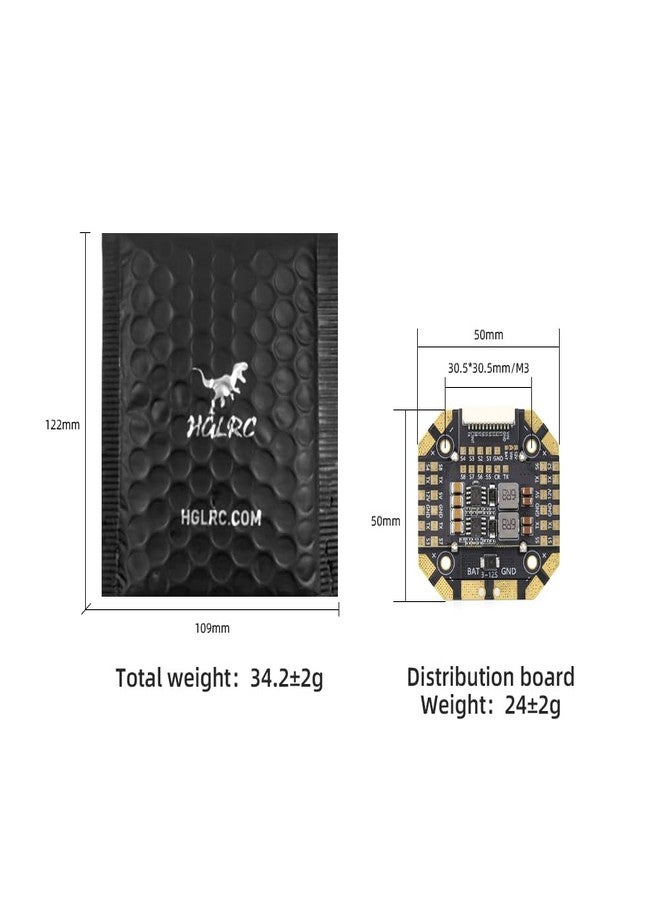 اتش جي ال ار سي لوحة توزيع HGLRC 12S لوحدة التحكم الإلكترونية Specter 90A 8S BLheli32 أحادية الخلية - Image 5