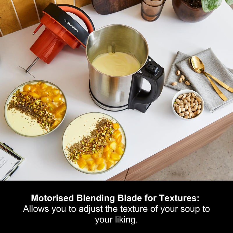 Morphy Richards Classic Soup Maker, 1.6L, Multi-Settings, LED Displayed Panel, Motorised Blade, Stainless Steel, 1000W, 48822 - Image 5