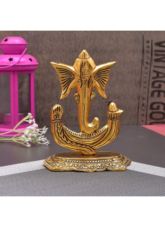 Great Art - Great Art Metal Lord Ganesh Ido,Golden(GA-HCF-313) - Image 1