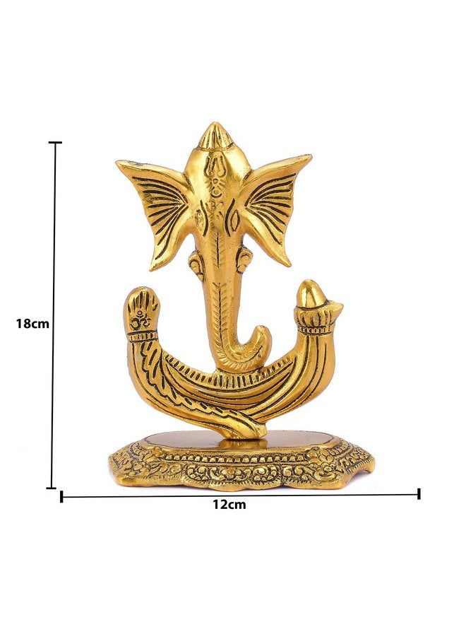 Great Art - Great Art Metal Lord Ganesh Ido,Golden(GA-HCF-313) - Image 1