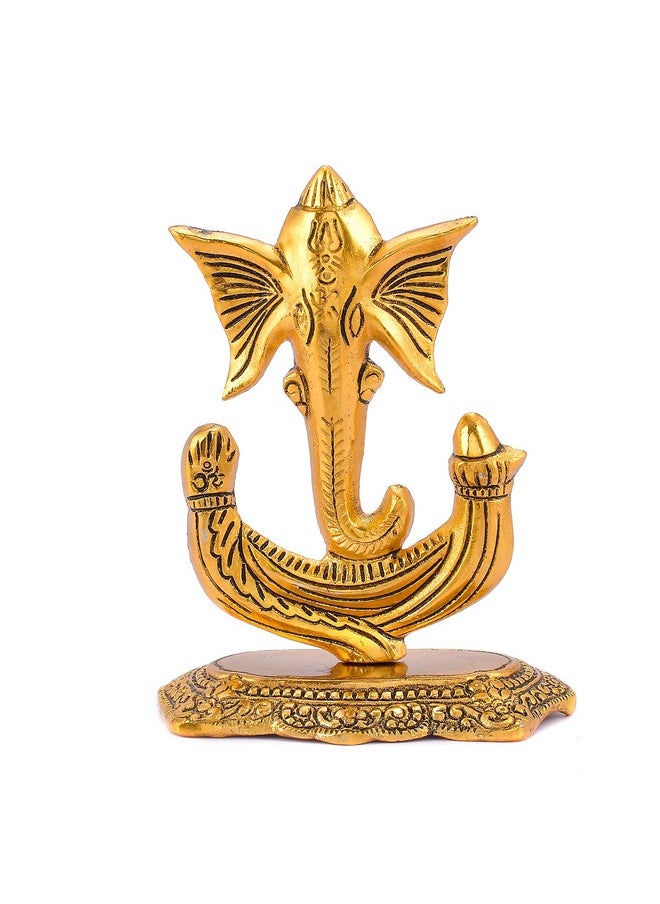 Great Art - Great Art Metal Lord Ganesh Ido,Golden(GA-HCF-313) - Image 1