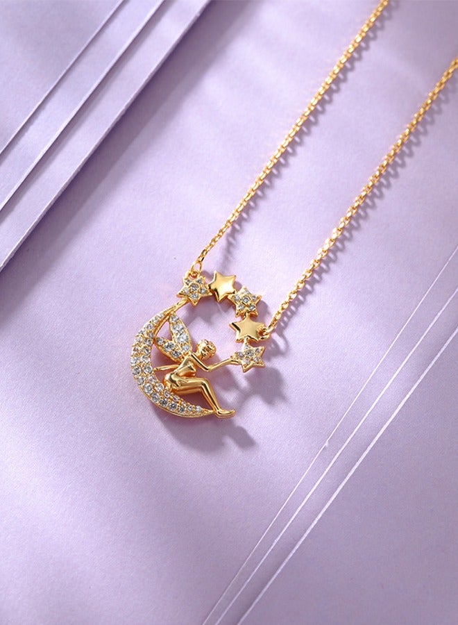 Organizer Women Necklaces Trendy 18k Gold Plated, Moon Planet, Heart,Pendant Gifts For Women - Image 3