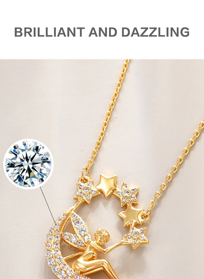 Organizer Women Necklaces Trendy 18k Gold Plated, Moon Planet, Heart,Pendant Gifts For Women - Image 4