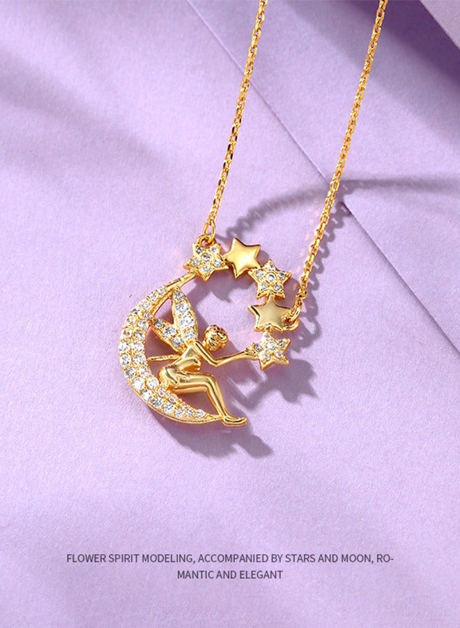 Organizer Women Necklaces Trendy 18k Gold Plated, Moon Planet, Heart,Pendant Gifts For Women - Image 5