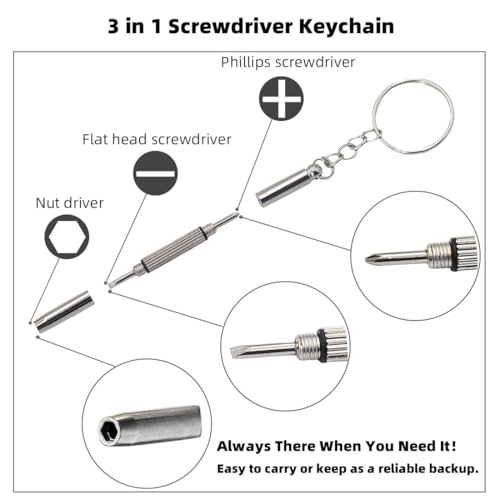 Sanwior Eyeglass Repair Kit with Anti Slip Glasses Nose Pad Replacement and Glasses Screws, Tool Kits for Sunglass, Eye Glass Repairing Kit with Eyeglass Screws and Nose Pads, Eye Glass Screwdriver Kits - Image 4