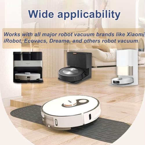 JoyBros Plastic Threshold Ramp for Robot Vacuum Cleaner Universal Component Fits iRobot Roborock Dreame Shark Eufy Ecovacs Narwal MOVA Thresholds of 2-2.5 cm Height 2.6×10.6×59 cm, Grey - Image 2