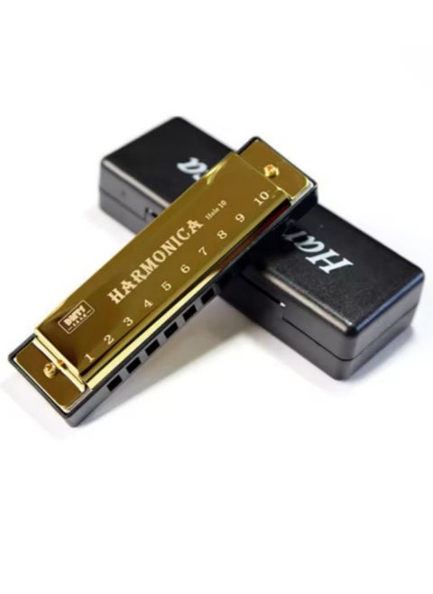 Harmonica Key of C 10 Hole Diatonic Harmonica C with Case for Beginner Students Kids Gift BLUES with case