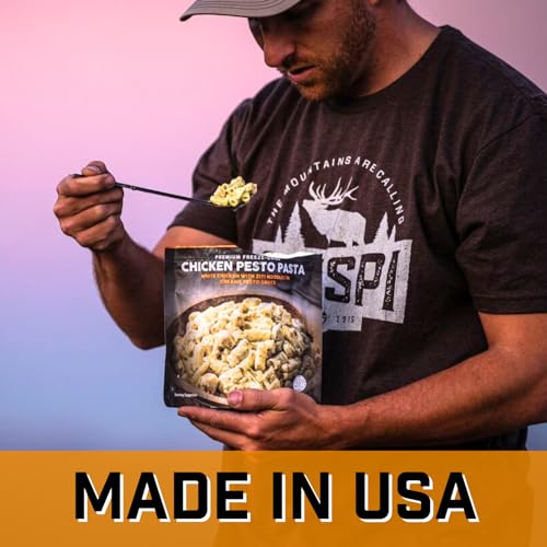 Peak Refuel Chicken Pesto Pasta| Premium Freeze Dried Camping Food | Backpacking & Hiking MRE Meals | Just Add Water | 100% Real Meat | 43g of Protein | 2 Serving Pouch - Image 4