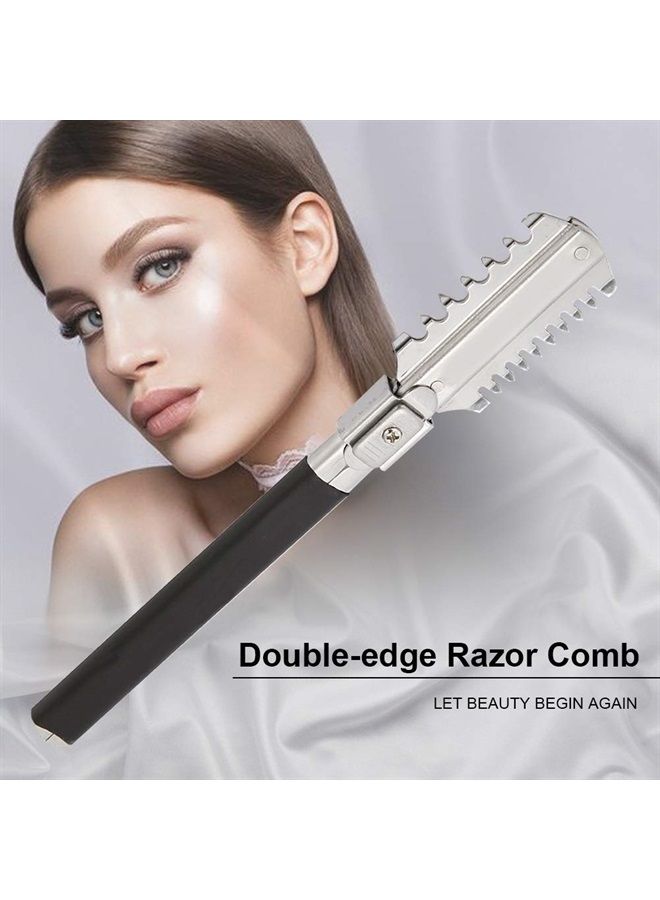Cimenn Razor Comb Double-edge Razor Blades Manual Hair Cutting Thinning Barber Comb - Image 5