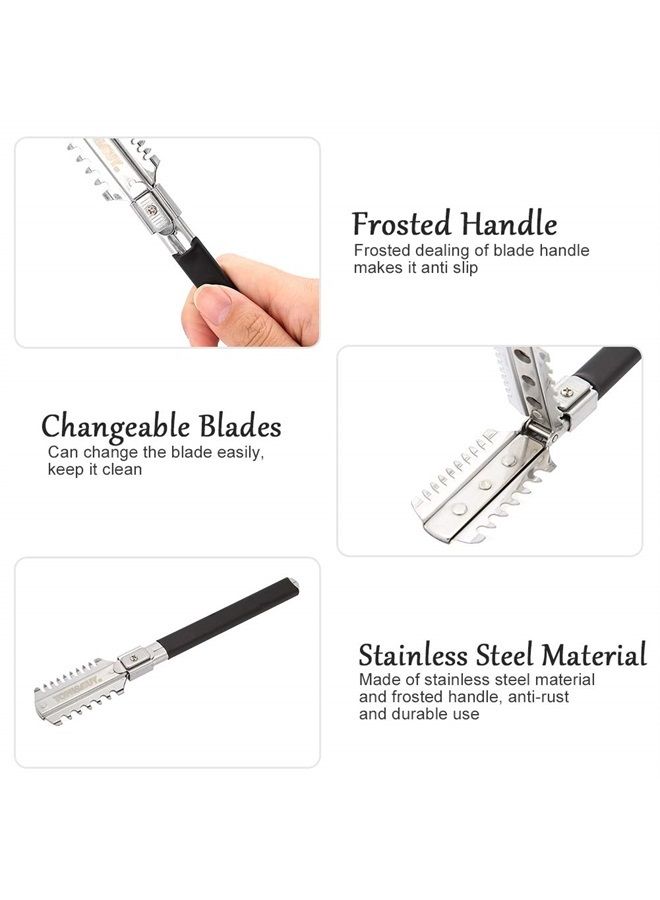 Cimenn Razor Comb Double-edge Razor Blades Manual Hair Cutting Thinning Barber Comb - Image 2