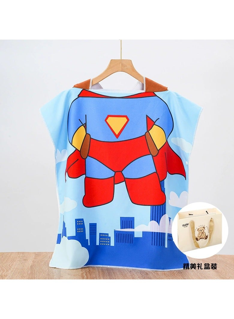 San Yi Superman Fast Drying Hooded Beach Towel  60 x 60cm  - Image 1