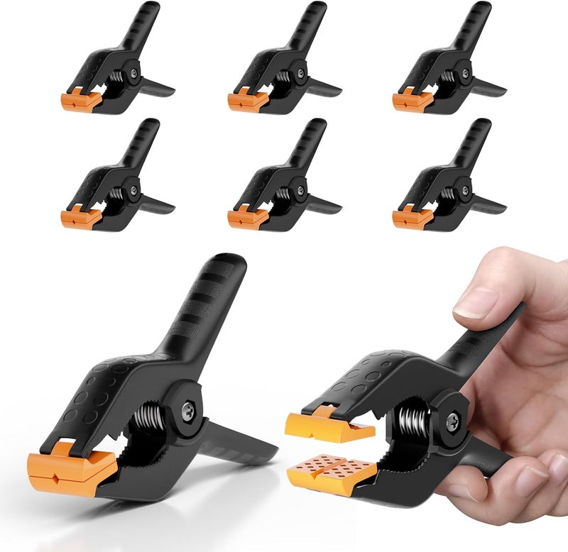 EMART 6 Pack Heavy Duty Muslin Spring Clamps, 4.5 inch Photo Booth Backdrop Clips for Photography Studio - Image 1