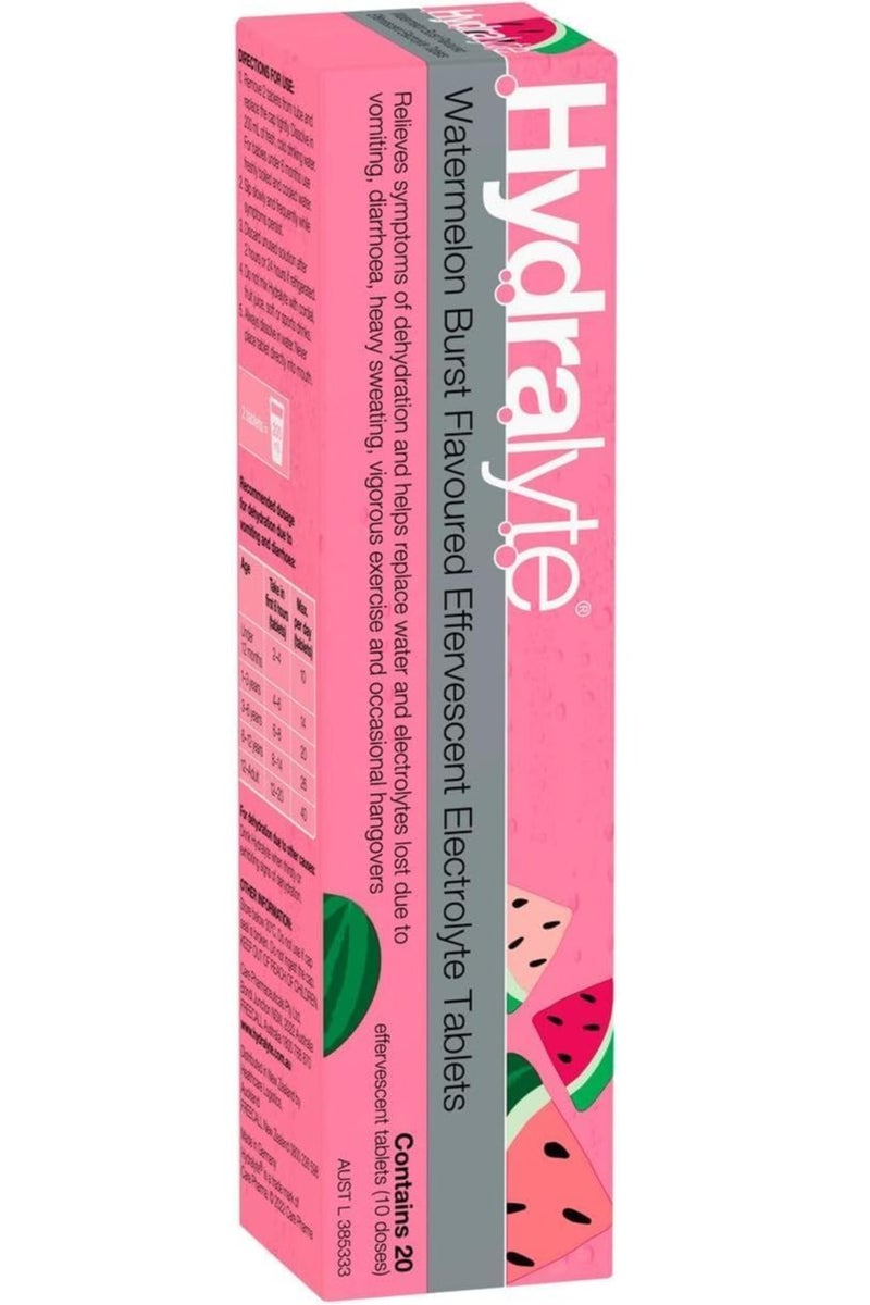 هيدراليت هايدرالايت أقراص فوارة للإلكترولايت نكهة البطيخ المهروس ٢٠ قرص - Image 3