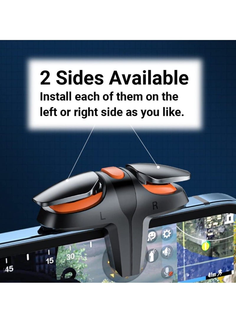 حزمة 2 من وحدات تحكم الألعاب المحمولة، مشغلات الهاتف لببجي، نقرات سريعة التردد عالية الحساسية، أزرار الهدف والإطلاق المزدوجة للألعاب لببجي متوافقة مع آيفون وأندرويد - Image 4