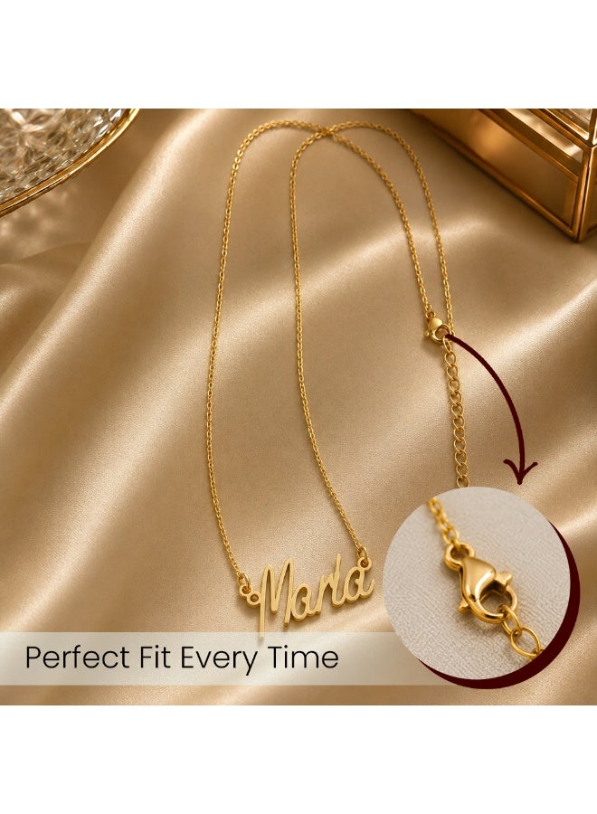 NENOUSH Kids Name Necklace | English Letter Pendant Chain 35cm | Gold Tone Jewelry | Birthday Party Gift for Girls | Daily Wear Fashion Jewelry for Special Occasions - Image 5